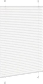 vidaXL Πλισέ περσίδα Λευκό 90x150 cm Πλάτος υφάσματος 89,4 cm