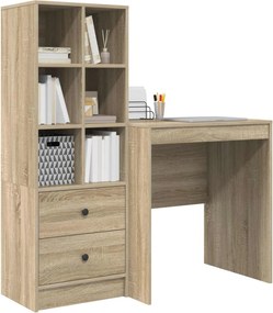 vidaXL Γραφείο με συρτάρι με ράφι με αποθήκευση 2 pcs Δρύς Sonoma
