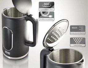 BRUNO Βραστήρας νερού προηγμένων λειτουργιών, ψηφιακός με διπλό τοίχωμα BRN-0245, 1.7L 2200W, μαύρος