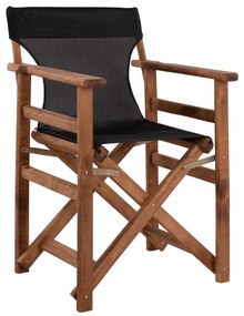 Director&#039;s chair Limnos Walnut with textline Black