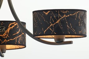 Κρεμαστό Πολύφωτο Arthur Φ65cm Μαύρο