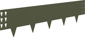 vidaXL Περίγραμμα γκαζόν 20 τμχ. 100 x 25 cm Ατσάλι Λαδί