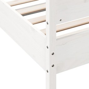 vidaXL Σκελετός Κρεβ. Χωρίς Στρώμα Λευκό 75x190 εκ Μασίφ Πεύκο