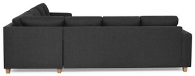 Γωνιακός Καναπές Scandinavian Choice C168, Δρυς, Ανθρακί, 284x284x80cm, Πόδια: Ξύλο | Epipla1.gr