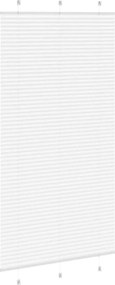 vidaXL Πλισέ περσίδα Λευκό 110x200 cm Πλάτος υφάσματος 109,4 cm