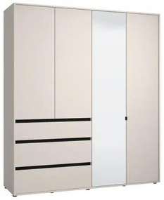 ΝΤΟΥΛΑΠΑ CORBETT 4K3F1O h211 CASHMERE/ΜΑΥΡΟ ΜΑΤ ΧΡΩΜΑ 183x55x211εκ 11014287