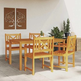vidaXL Καθίσματα Κήπου  4 τεμ 56x55.5x90 εκ από μασίφ ξύλο ακακίας