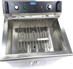 Deep Fryer - 30L - 1 Basket - with Drain Tap and Stand