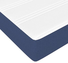 Στρώμα με Pocket Springs Μπλε 90x200x20 εκ. Υφασμάτινο - Μπλε