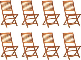 vidaXL Σετ Τραπεζαρίας Κήπου 9 Τεμαχίων 220x90x75 εκ. Μασίφ Ακακία