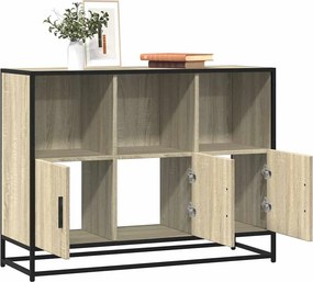 vidaXL Sideboard Sonoma Oak 100x35x76 cm Κατασκευασμένο ξύλο