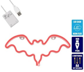 Διακοσμητικό Φωτιστικό Neon Led Batman 78579 Globostar-78579-Κόκκινο 78579