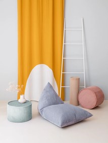 Πουφ Lounger Υφασμα Κοτλε Ανοιχτό Μπλε