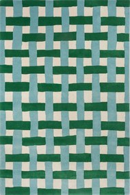 Χαλί Basketweave 144107 Green-Blue Harlequin 170X240cm