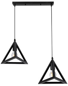 Φωτιστικό Οροφής Triangle 00611 E27 60x22x130cm Black GloboStar