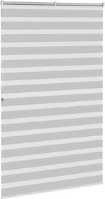 vidaXL Ζέβρα τυφλή Ανοιχτό Γκρι Πλάτος υφάσματος 135,9 εκ. Πολυεστέρας