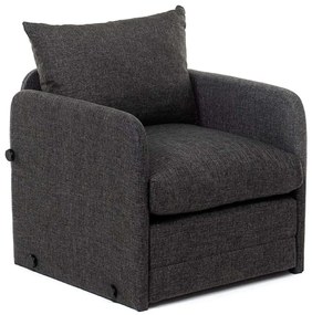 Πολυθρόνα - Κρεβάτι Saga Single 859FTN2882 68x70x66cm Dark Grey