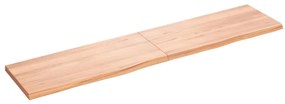 vidaXL Ράφι Τοίχου Ανοιχτό Καφέ 180x40x(2-4)εκ. Επεξ. Μασίφ Ξύλο Δρυός