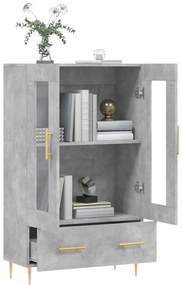 vidaXL Ντουλάπα Γκρι Σκυροδέματος 69,5 x 31 x 115 εκ. Επεξεργ. Ξύλο