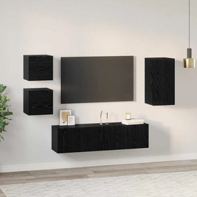 vidaXL Σετ επίπλου τηλεόρασης 5 pcs Μαύρη δρυς 160 x 30 x 30.5 εκ.
