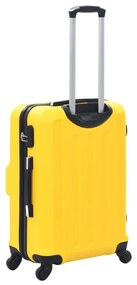 vidaXL Σετ Βαλιτσών Τρόλεϊ με Σκληρό Περίβλημα 3 τεμ. Κίτρινο από ABS