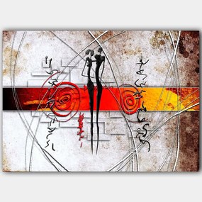 Πίνακας Καμβάς 441HPE1721 100x70cm Multi Wallity Οριζόντιοι Wood, Canvas