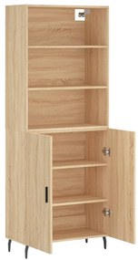 vidaXL Ντουλάπι Sonoma δρυς 69,5 x 34 x 180 εκ. από Επεξεργασμένο Ξύλο