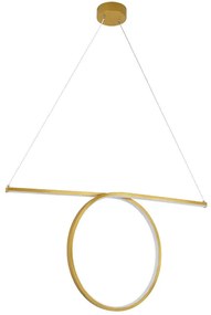 Φωτιστικό Οροφής Rome 61297 65,5x4x33cm Led 2640lm 24W Gold GloboStar