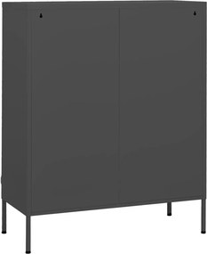 vidaXL Ντουλάπι Αποθήκευσης Ανθρακί 80 x 35 x 101,5 εκ. από Ατσάλι