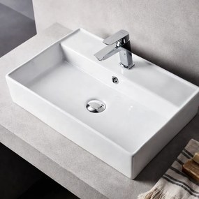 Tema Strata 56 White 55x42 - Επιτραπέζιος &amp; Επιτοίχιος Νιπτήρας