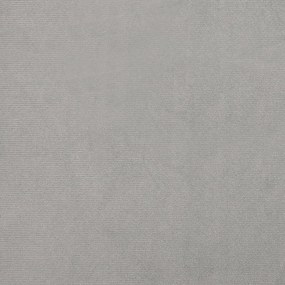 vidaXL Πολυθρόνα Μπάρελ με Υποπόδιο Ανοιχτό Γκρι Βελούδινη