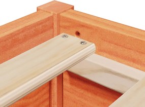 vidaXL Σκελετός Κρεβ. Χωρίς Στρώμα Καφέ Κεριού 135x190 εκ Μασίφ Πεύκο