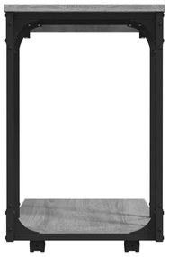 vidaXL Βοηθητικό Τραπέζι με Ρόδες Γκρι Sonoma 50x35x55,5 εκ Επεξ. Ξύλο