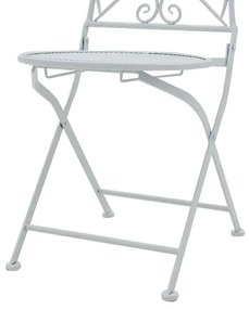 Τραπεζαρία Walen pakoworld σετ 3τεμ μέταλλο λευκό