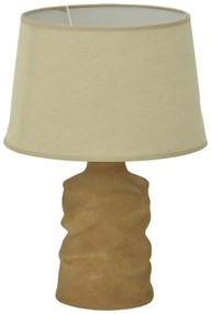 Επιτραπέζιο φωτιστικό Wabbi Inart Ε27 κεραμικό σε γκρι antique -μπεζ απόχρωση Φ28x41εκ