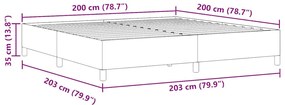 vidaXL Σκελετός Κρεβατιού Σκούρο γκρι 200 x 200 cm Βελούδο