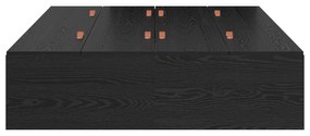 vidaXL Κρεβάτι Αποθήκευσης Μαύρη Δρυς 120x200 εκ