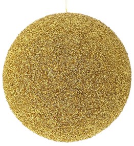 Χριστουγεννιάτικη Μπάλα Polyfoam Glitter Χρυσή 25εκ. iliadis 83553