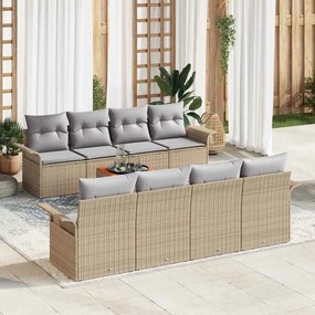 vidaXL Σετ Καναπέ Κήπου 7 pcs Μπεζ, Ανοιχτό Γκρι 55 x 55 x 37 εκ