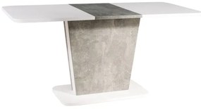 CALIPSO TABLE WHITE MATT / GRAY (CONCRETE EFFECT) 110 (145) X68.6 IN DIOMMI CALIPSOBMSZ110IN DIOMMI-80-1678