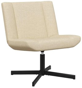 vidaXL Περιστρεφόμενη καρέκλα Κρεμ 63 x 75 x 76 εκ ύφασμα