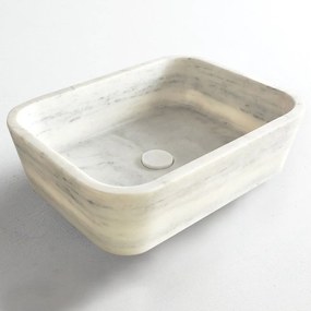 Fossil Gaia Carrara Nuovo 50 Επιτραπέζιος Μαρμάρινος Νιπτήρας 50x38 εκ.