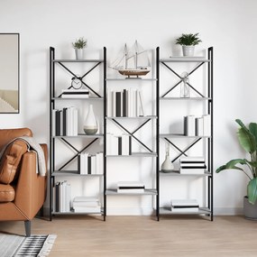 vidaXL Ράφι Βιβλίων Γκρι sonoma 156 x 25 x 167.5 εκ Επεξεργασμένο ξύλο