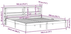 ΣΚΕΛΕΤΟΣ ΚΡΕΒΑΤΙΟΥ ΧΩΡΙΣ ΣΤΡΩΜΑ 180X200 ΕΚ ΜΑΣΙΦ ΞΥΛΟ ΠΕΥΚΟΥ 3305728