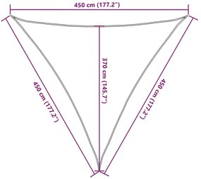 Πανί Σκίασης Ανοιχτό Πράσινο 4,5x4,5x4,5 μ. από HDPE 160 γρ./μ² - Πράσινο