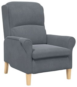 vidaXL Πολυθρόνα Σκούρο γκρι Βελούδο