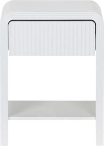 Κομοδίνο Zeplen pakoworld MDF σε λευκή απόχρωση 40x30x53εκ