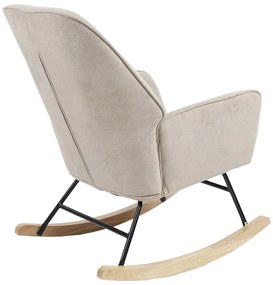 Πολυθρόνα Exultant  κουνιστή ύφασμα cream-φυσικό 75x68x95εκ