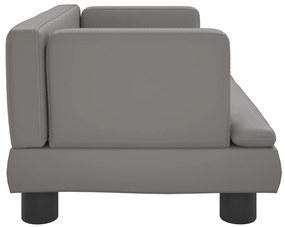 vidaXL Καναπές Παιδικός Γκρι 60 x 40 x 30 εκ. από Συνθετικό Δέρμα