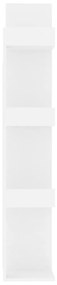 vidaXL Βιβλιοθήκη Λευκή 48 x 25,5 x 140 εκ. από Επεξ. Ξύλο